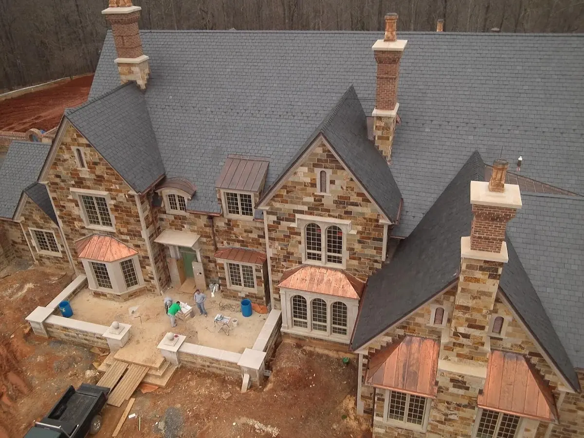 Craftsman Roofing Slate Roof Repair project in Charlottesville